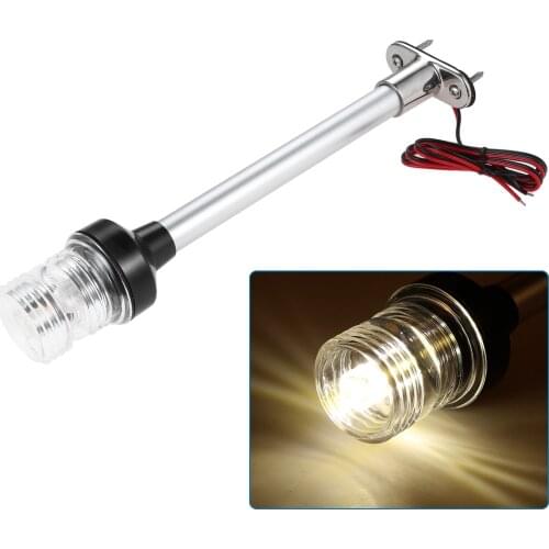 12" White Light LED Marine Boat Navigation Light Yacht Waterproof Stern Anchor Light DC12~24 V Sailing Signal Light 4000~4500K