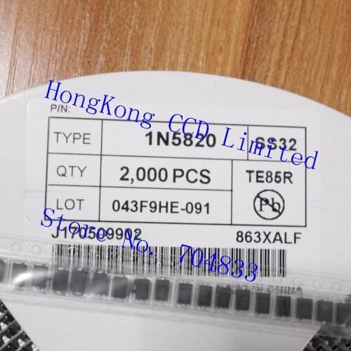 2000pcs/lot 1N5820 SS32 IN5820 SMA DO-214AC