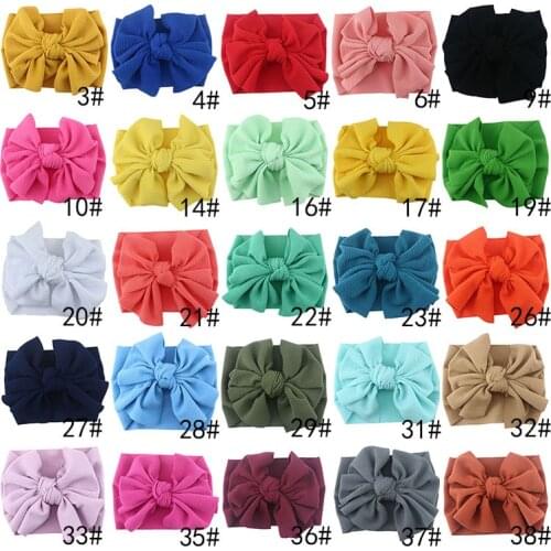 25 pcs/lot, Big Messy Bow headband, Baby Girls Knot bow Turban headwraps Baby Birthday Party Gifts Hair Accessories