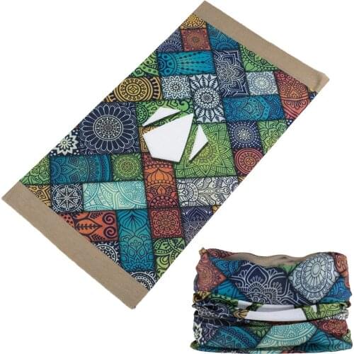 5001-5100 Wholesale Multi-color Seamless Bandanas Headwear Scarf Magic Headband Face Mask Wrap Bicycle Headscarf Frauen Schal