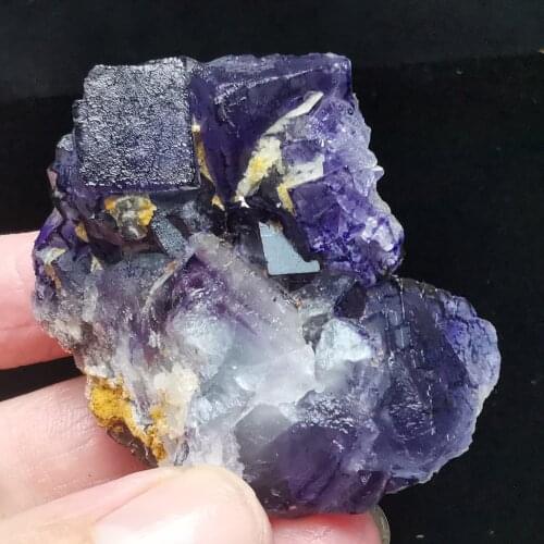 73.8gNatural rare purple fluorite mineral specimen healing energy QUARTZ GEM original stone collection home decoration