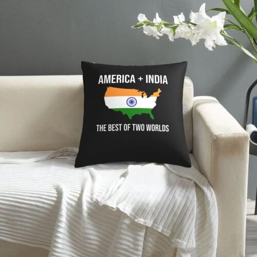 America + India Design For Proud Indian Americans pillowcase printed cushion cover sofa waist pillow pillow cover