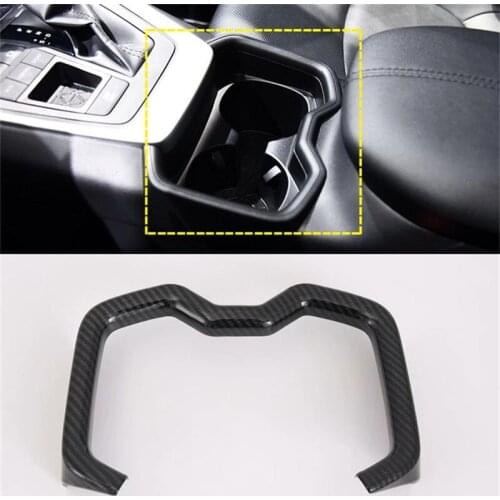 Car Accessories For Toyota RAV4 2019 2020 Car Styling Accessories ABS Interior Front Water Cup Holder Cover Trim Frame 1pcs