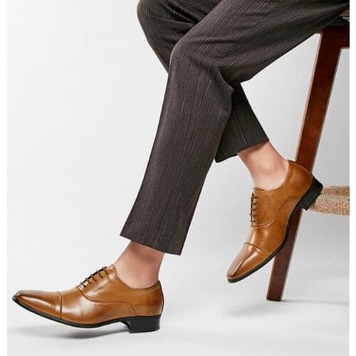 BUVAZIK Men's Patent Leather Shoes