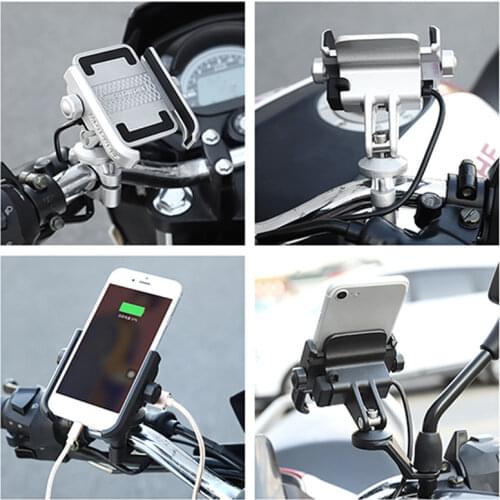 MOTOWOLF Motorcycle Cell Phone Holder Charger Support Telephone Quad Lock Stand for Honda SUZUKI YAMAHA KAWASAKI BMW KTM DUCATI