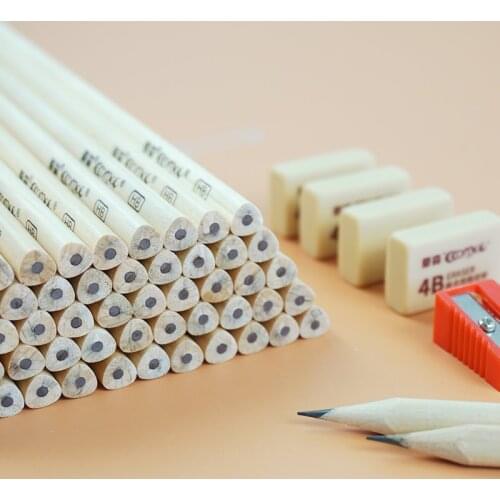 Natural Color Wooden Graphite HB Pencil 36/48 Pcs/Tube Wholesale Economic Pencils for Kids Beginner Students and School Supplies