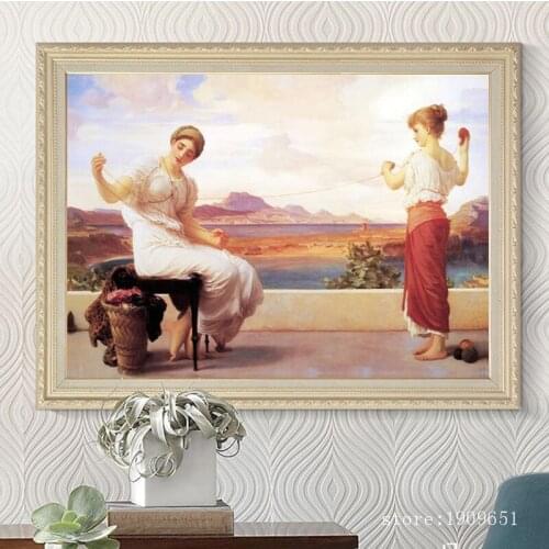 No frame classical palace people landscape set canvas printings oil painting printed on cotton home wall art decoration picture