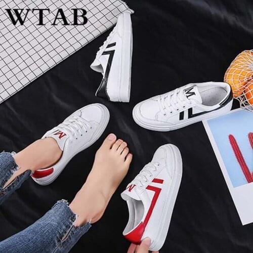 WTAB casual women sneakers 2019 spring/summer ladies shoes zapatillas mujer sneakers patchwork lace up platform sneakers women