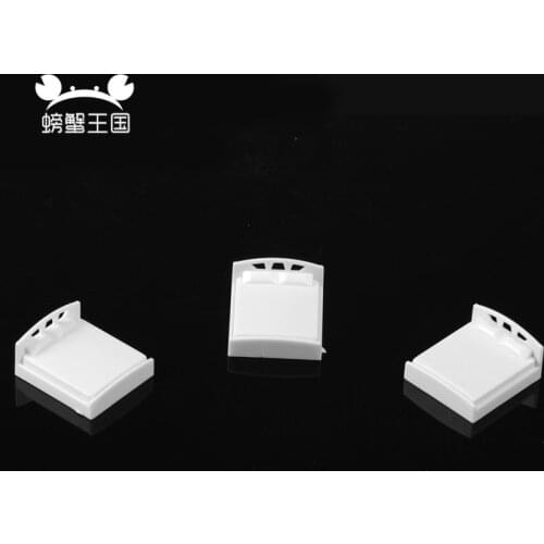 20pcs/lot 1:75 scale Architectural Model Making Scale Model Bed Miniature Plastic Mini Model Bed 28x26x14mm