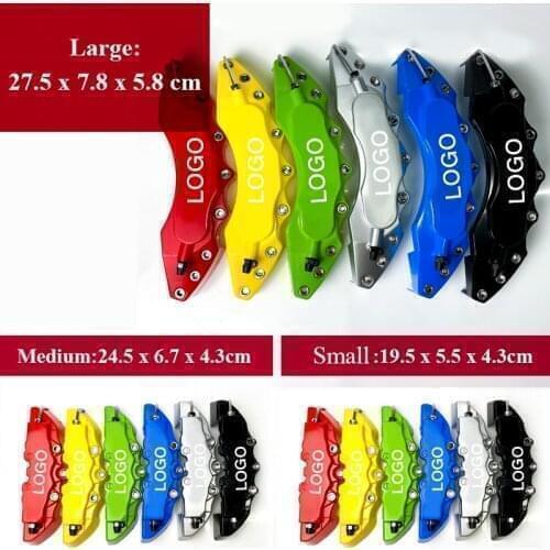 2Pcs S/M/L ABS Car 3D Disc Brake Caliper Covers Sticker For Dodge Jeep Lincoln LEXUS LADA Trumpchi HAVAL Auto Accessories