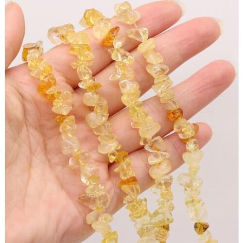 New Natural Stone Citrine Beads Irregular Exquisite Gravel Beaded for Jewelry Making DIY Necklace Bracelet Accessories 5-8mm