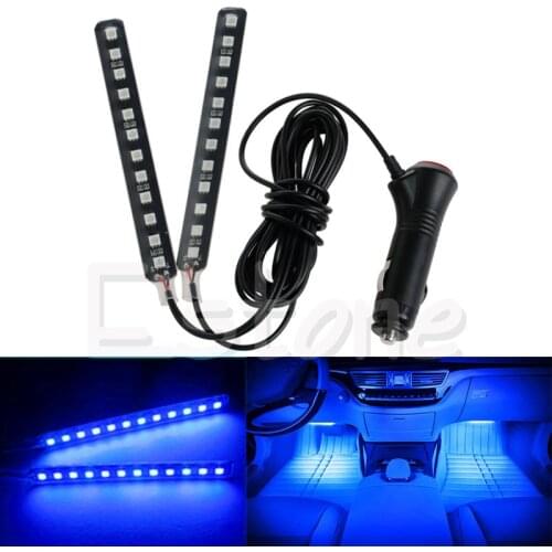 New White 2X12 LED Car Interior Footwell Floor Decor Atmosphere Light Neon Strip Sep10 Drop Ship Dropshipping