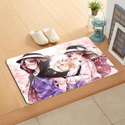 New Renko Usami Doormat Floor/Bath/Kitchen/Beach Mat Flannel Sponge Fabric 3D Printed Shaggy Custom Decoration For Bedroom 01-11
