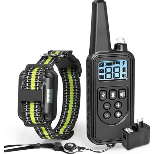 Dog Training Collar Rechargeable Waterproof Collars For Dogs With Remote 3 Training Modes, Beep Vibration Shock Pet Accessories