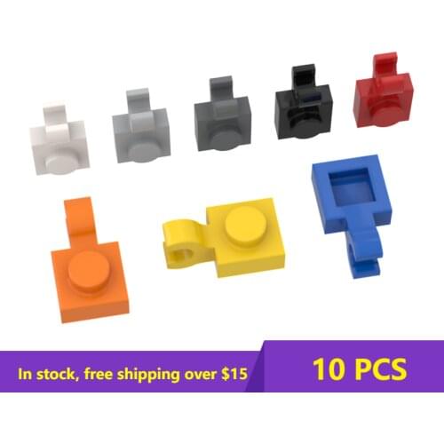 10PCS Bricks 61252 1x1 one-side longitudinal clamping plate ldd61252 6019 universal For Building Blocks Parts DIY gift Toys