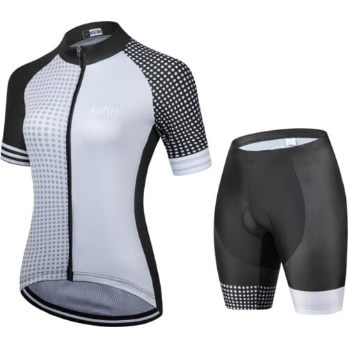 Gray Kafitt 2021 Womens Clothing Cycling Shorts Summer Cycling Jersey Set Breathable Team Racing Sport Bicycle Jersey Equipment