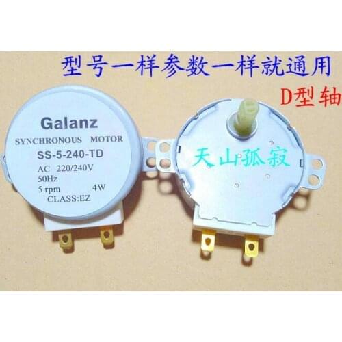 Microwave Oven Synchronous Motor For Galanz SS-5-240-TD AC220V