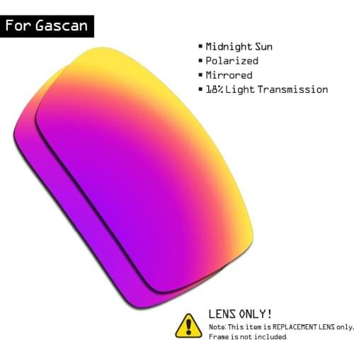 SmartVLT Polarized Sunglasses Replacement Lenses for Oakley Gascan - Midnight Sun
