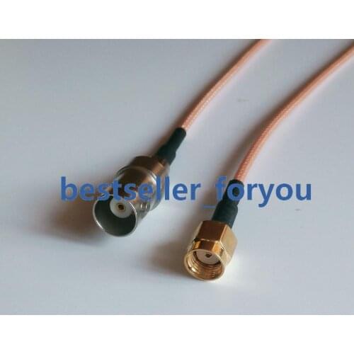 Connector BNC Female Jack To RP SMA Male RPSMA Plug Pigtail Jumper Cable RG316 15cm