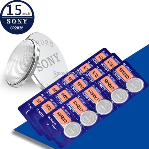 Sony 15pcs original cr2025 ECR2025 BR2025 DL2025 KCR2025 LM2025 3v button battery coin battery for remote control toys