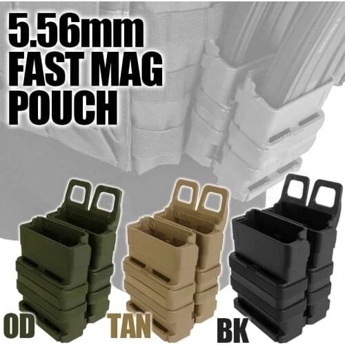 Tactical Fast Magazine Pouch 5.56MM M4 Magazine Holder SET of Double Mag Belt Clip Military Hunting Accessories