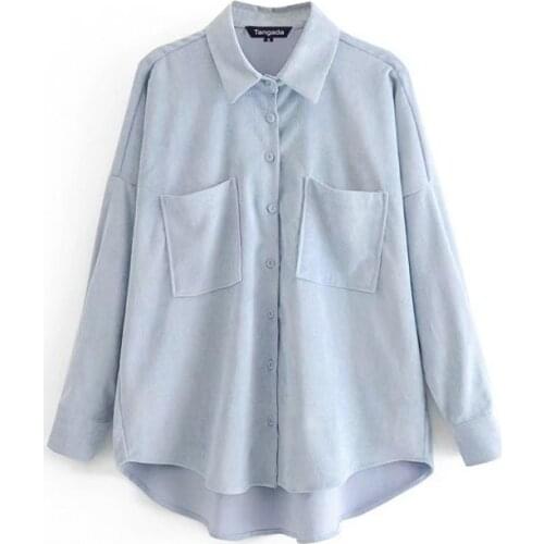 Женские вельветовые рубашки Tangada China At AliExpress