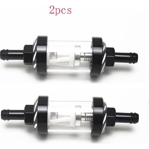 2pcs Universal Motorcycle Fuel Filters Petrol Motor Machines Parts Fit 8mm Pipe Vehicles Dirt Pocket ATV Bike Filtration Oil Cup