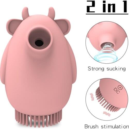 Sucking Vibrator Waterproof Rechargeable Clitoris Nipples Suction Stimulator Oral Sex Simulator Adult Sex Toys for Couples