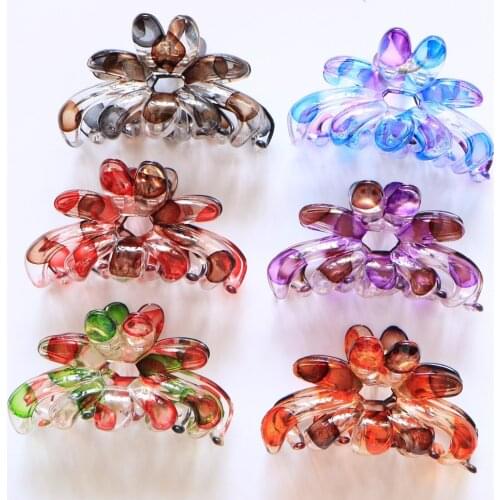 1 PCS Fashion Large Plastic Hair Claws Hair Clips Girls Hairpins Crab Claws Jaw Clamp Hair Jewelry for Women Banana Grips