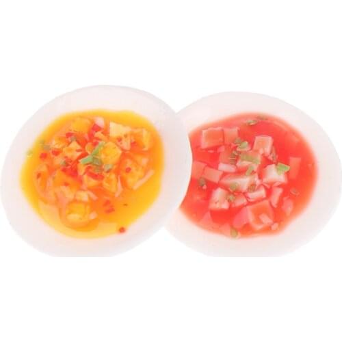 1Pcs 1:12 Dollhouse Miniature Mapo Tofu Crab Tofu Model Kitchen Decor Accessories Mini Kitchen Food