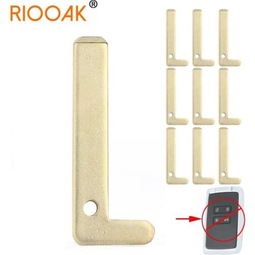 10pcs/lot Metal Uncut Flip Emergency Key Blade for Renault Espace 5 Kadjar Megane 4 Talisman 2016 2017 2018
