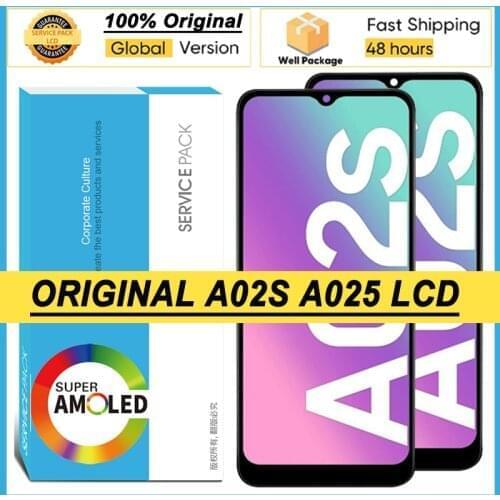 10PCS Original 6.5'' AMOLED Display for Samsung Galaxy A02s A025M A025F/DS A025G/DS A025M Full LCD Touch Screen Repair Parts