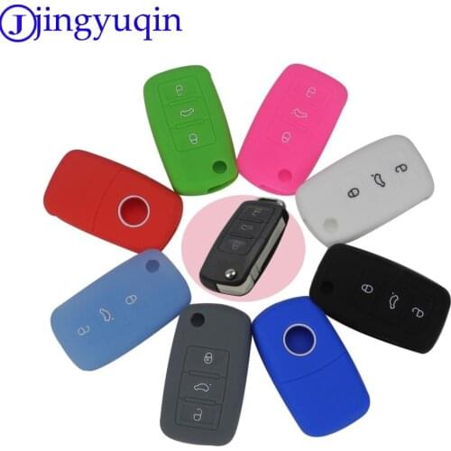 10x Silicone Car Key Cover Case For Volkswagen VW Golf Bora Jetta Polo Passat Skoda Superb Octavia Fabia SEAT Ibiza Leon Shell