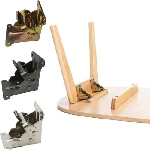 4pc/set 90 Degree Self-Locking Folding Hinge Dining Table Chair Extension Legs DIY metal Furniture Hardware accessories