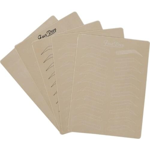 5pcs Permanent Makeup Supply Microblading Tattoo Practice Skin Eyebrow Tattoo Training Skin No Ink Needed for Body Art Beginner