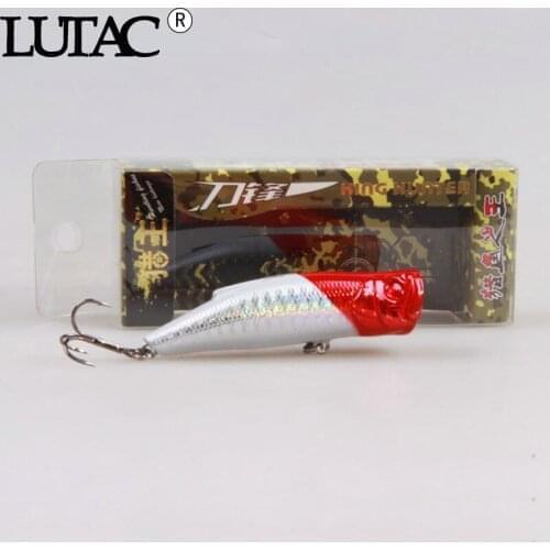 5 pcs mixed color LUTAC fishing lures popper top water floating artificial lure hard baits good quality whosale available