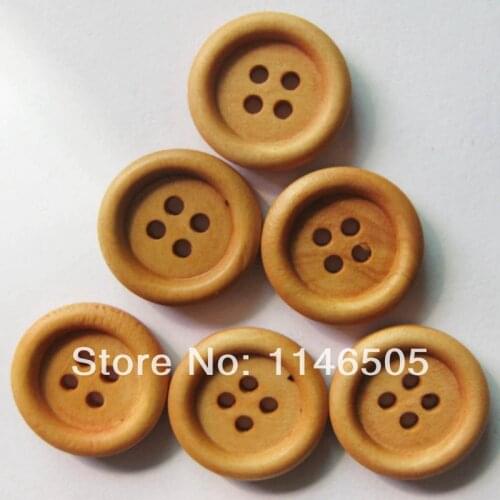 50pcs 18mm Natural Wood Buttons Sewing Cartoon Children for decoration Craft Accessorie Buttons scrapbooking products
