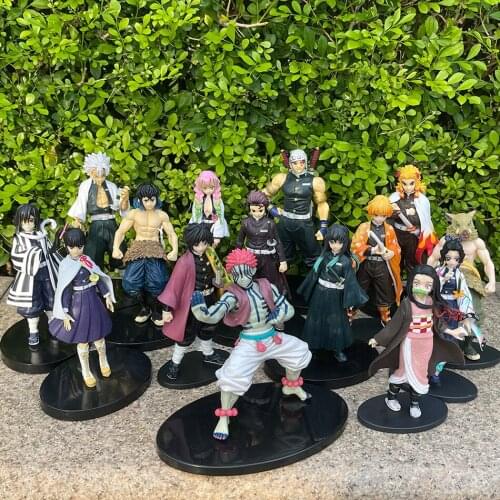 Anime 15-18CM Demon Slayer Kimetsu no Yaiba figure Kamado Tanjirou Action Figure Agatsuma Zenitsu Nezuko Warrior PVC Model Toys