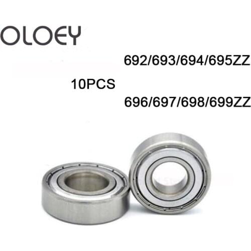 Free Shipping 10pcs/lot 692zz 693zz 694zz 695zz 696zz 697zz 698zz 699zz Miniature Bearing Deep Groove Ball Bearing Brand New