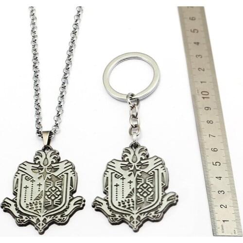 Game Hunter Online Keychain Sliver Metal Logo Key Ring Colar Pendant Porte Clef Kolye Men Gift llavero