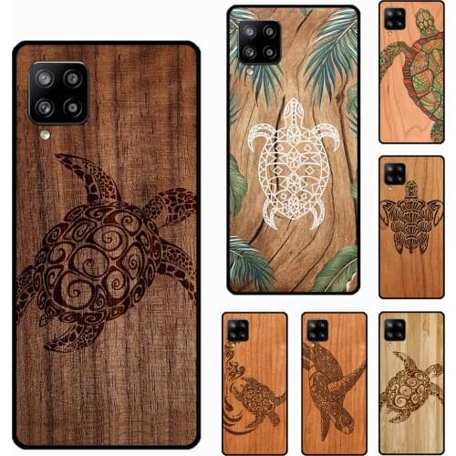 Turtle Wood Pattern Case For Samsung Galaxy A52 A72 A32 A12 A21S A20e A40 A50 A70 A11 A31 A41 A51 A71 Cover
