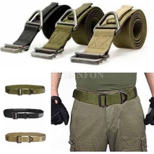 100Pcs/Lot 48" Canvas Military Tactical Belt Black Slider Buckle 3 Colors For Men Newest Nice Shades