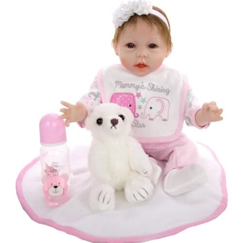 Newest Girl Reborn Toys 55cm Soft Silicone Reborn Dolls lol Baby Realistic bebes reborn Bonecas for child Surprises gift