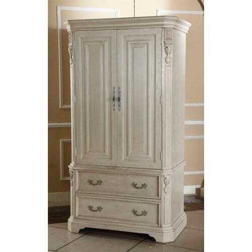 China factory italian solid wood 2 door wardrobe Шкаф из цельного дерева GH10