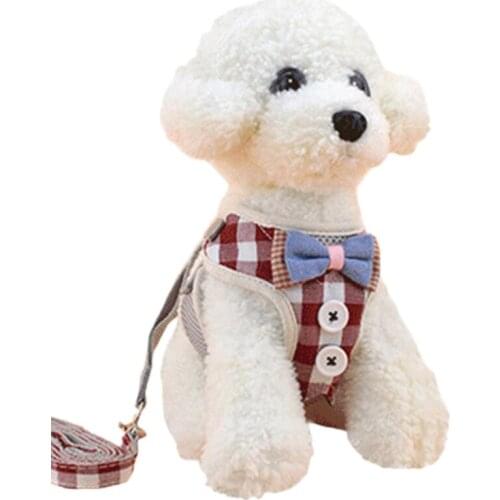 Breathable Mesh Vest Soft Adjustable Dog Harness And Leash Set For Small Dogs Pet Collar For Puppy No Pull Dog Harness