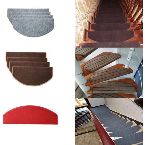4/7pcs Stair Tread Carpet Mats Anti-Skid Step Rugs Self Adhesive Stair Mat Home textiles Safety Mute Floor Mats Indoor Carpet