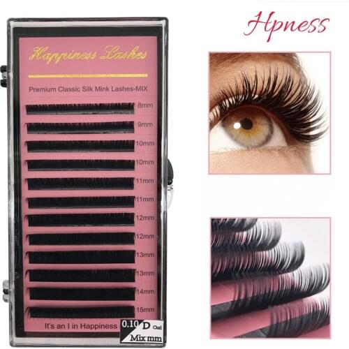 HPNESS False Mink Eyelashes Matte Individual Eyelash Extension Volume Eye Lashes Extensions Natural Easy To Work Super Soft
