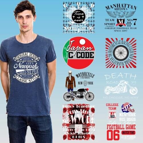 Cheap Stickers on fabric Applique on Clothes Badges Ironing stickers Heat Transfer printing Heat Transfer PVC Patch