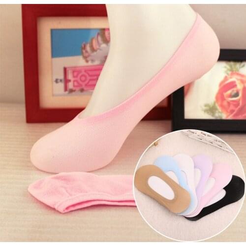 Low Price! Spring Summer Candy Cute Cotton Socks Women Slippers Short Invisible Boat Ankle Socks Solid Meias Calcetines Mujer
