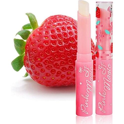 New Cosmetics Care Nourishing Strawberry Moisturizing Lipstick Color Does Not Fade Easy To Color Lip Gloss Stick Lipstick Cup